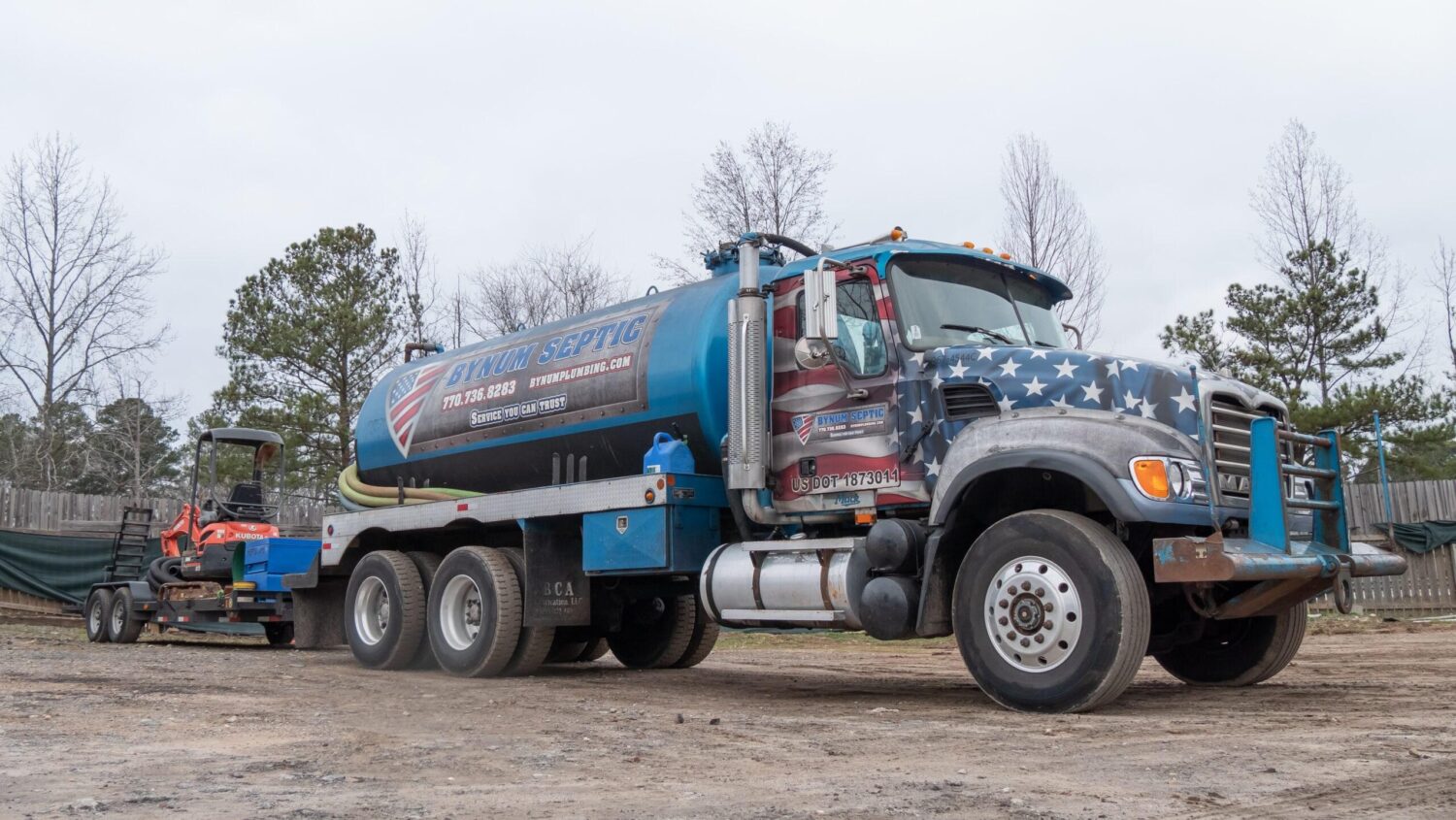Bynum Septic service truck - commercial septic tank maintenance